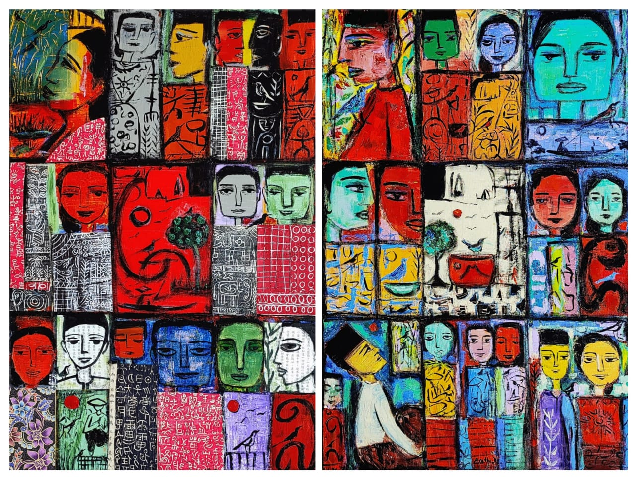 Composition of many small faces by Arathi Dharani
