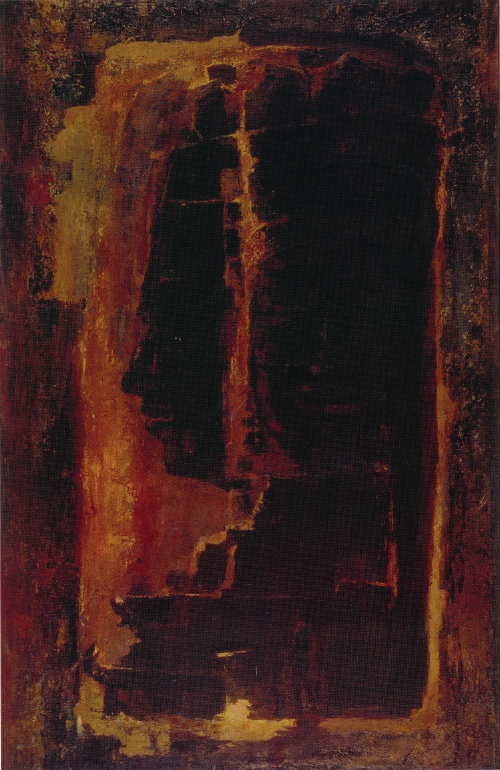Angkor Bust, 1963, Oil on canvas, 122 × 76cm, by Yeh Chi Wei
