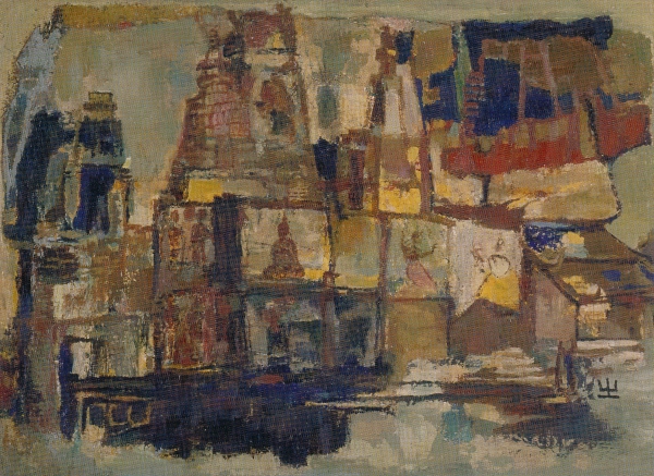 Angkor Wat, undated, circa 1963–64, Oil on canvas, 71 × 98cm, by Yeh Chi Wei