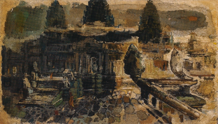 Angkor Wat, undated, circa 1963–64, Oil on canvas, 69.5 × 120.5cm, by Yeh Chi Wei