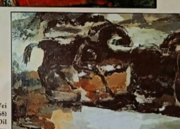 Miaw Girl Pulling a Horse, 1968, Oil, 121 × 220cm, by Yeh Chi Wei