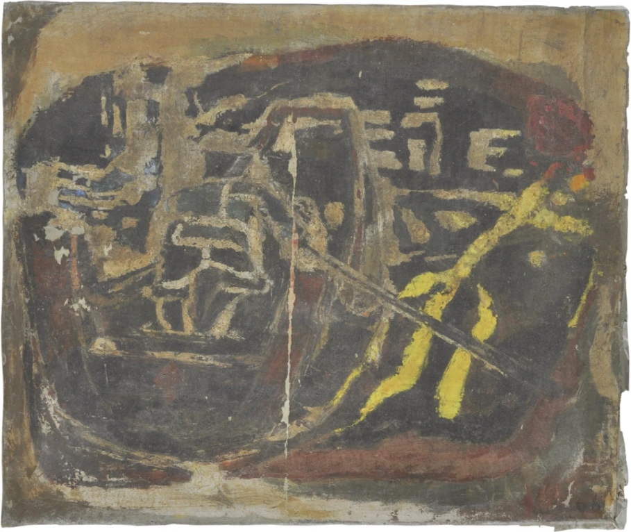 Small Sampan, 1966, Oil on canvas, 51 × 61cm, by Yeh Chi Wei