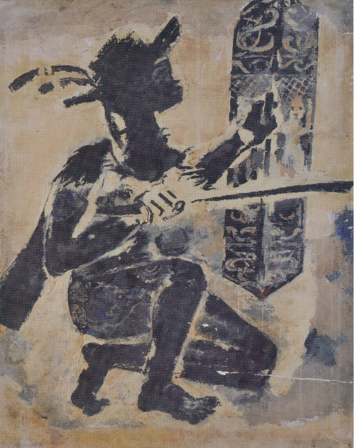 Warrior, undated, Oil on canvas, 79 × 61.5cm, by Yeh Chi Wei